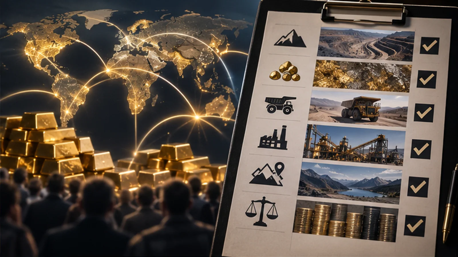 Global gold demand is checked against one miner's production, grade, cost, capital, jurisdiction, and balance sheet